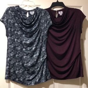 Worthington waterfall cowl neck blouse